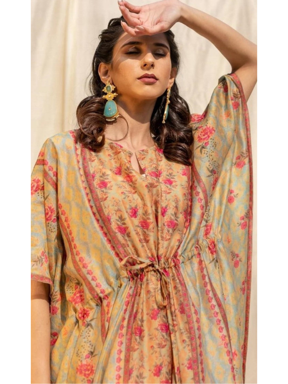 Green Pink and Orange Adeline Kaftan
– LUSH LAYERS