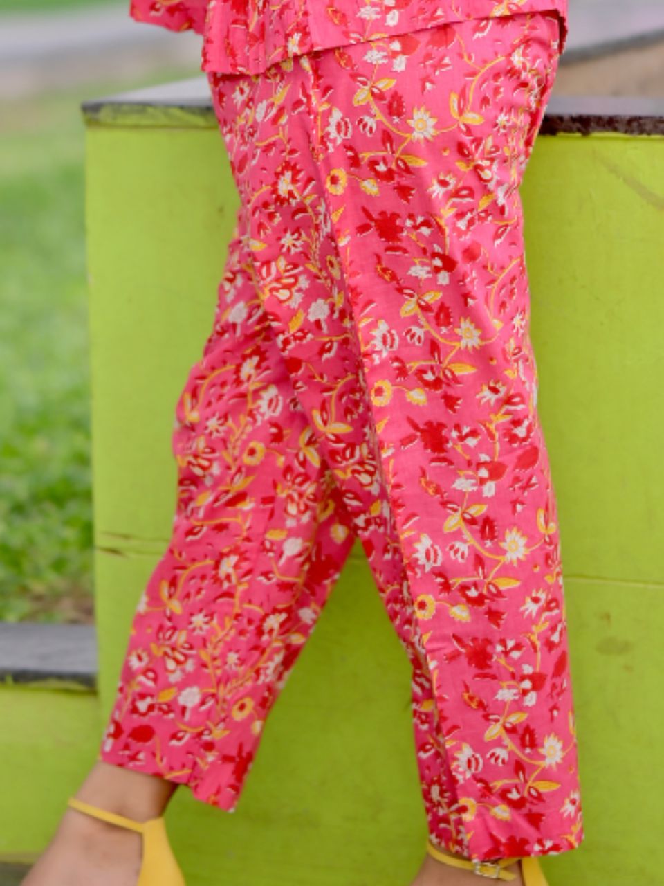 Pink A Cotton Bottom Wear, cotton pajamas, pink pants, printed bottoms
