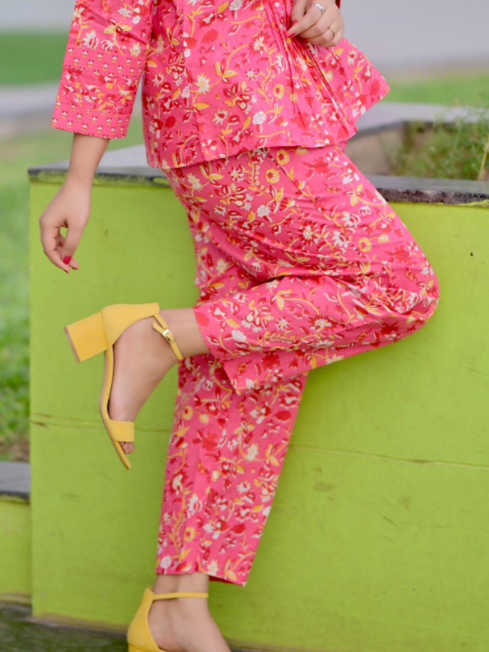 Pink A Cotton Bottom Wear, cotton pajamas, pink pants, printed bottoms
