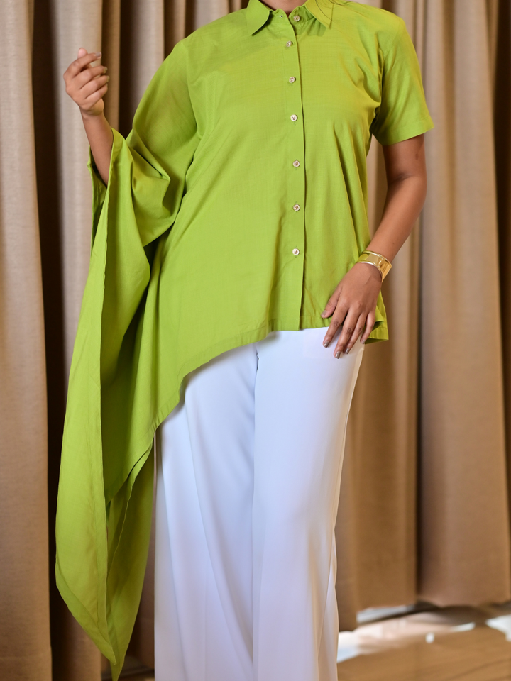 Green Drift – Comfort in Pure Cotton, cotton shirt, green shirts, stylish shirts