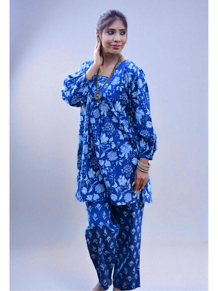 Blue Breeze – Cotton Set, cotton co ord set, blue co-ord set, co-ord sets