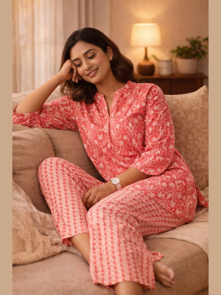 Ethnic Motives A Red Co-ord Set