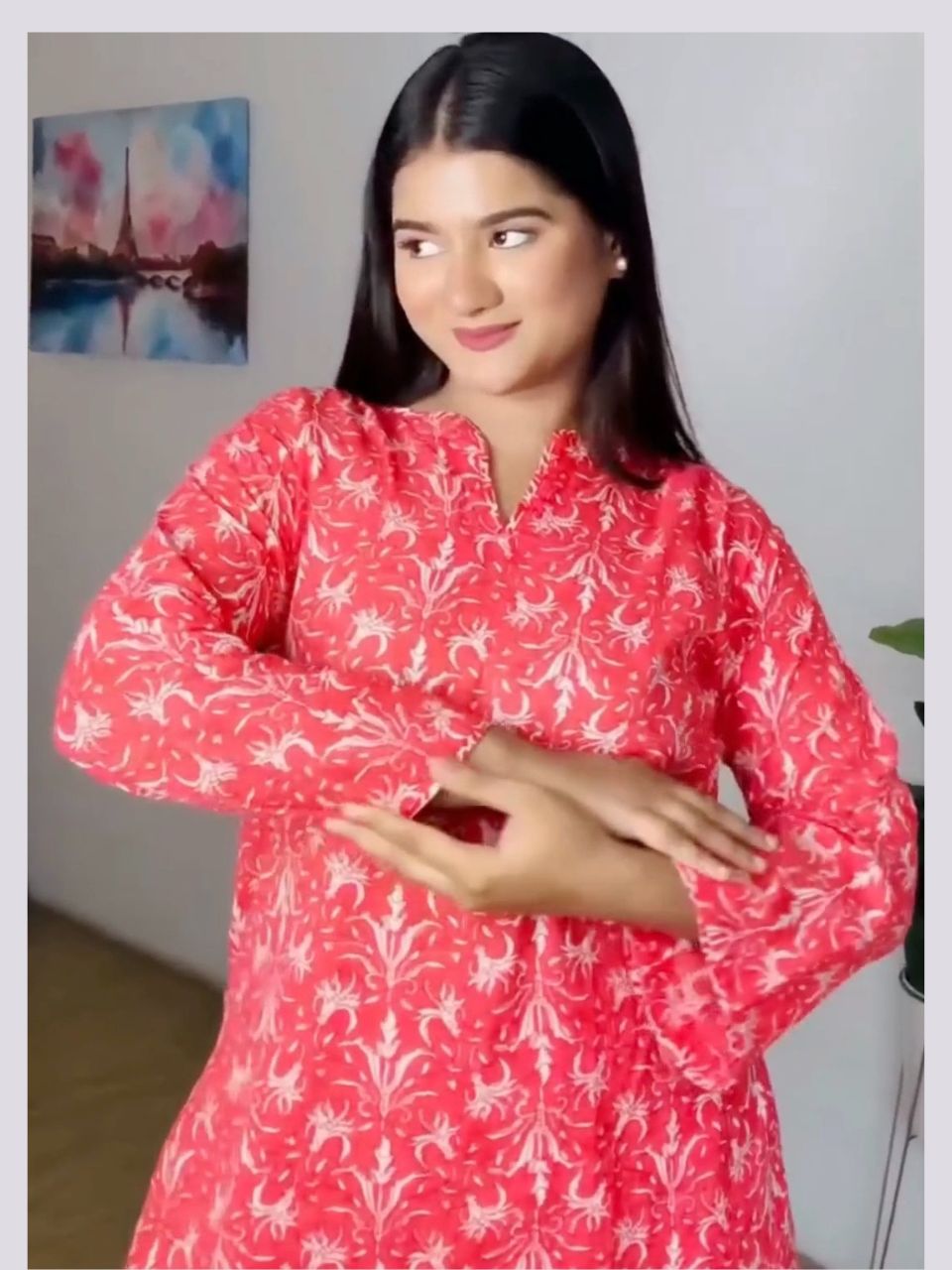 Ethnic Motives A Red Co-ord Set