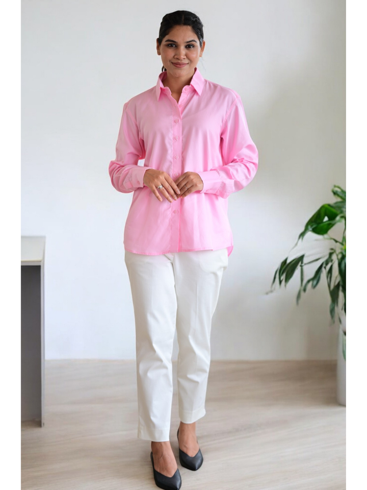 Pink Power Shirt, lyocell shirt, office wear shirt, formal shirts