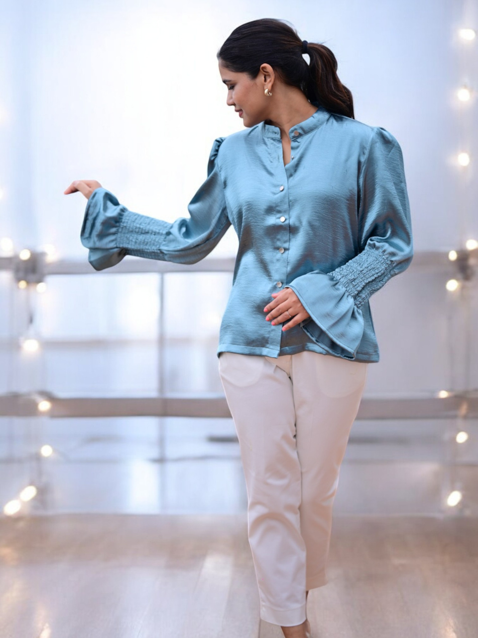 Silver A Mist Satin Shirt – LUSH LAYERS1