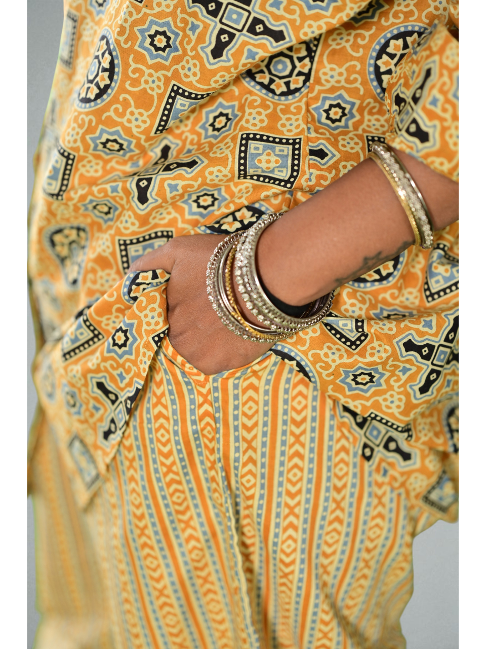Sunlit Flow – Cotton Set, cotton co ord set, yellow co-ord set,co-ord sets


