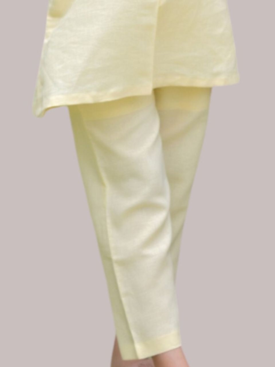  Lemon Glow A Cotton Linen Bottom Wear, linen pant, yellow pajamas