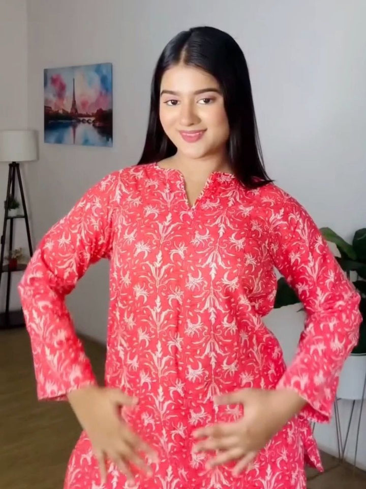 Ethnic Motives A Red Co-ord Set