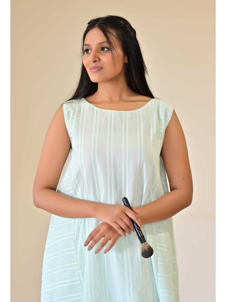 Sage Serenity Set – Elegance in Leno Weave, leno weave co ord set, sage green co ord set, party wear co ord
