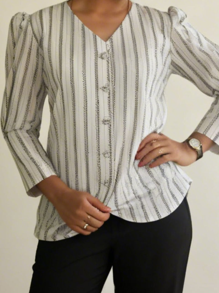 Rhythm Black And White Shirt, cotton shirt, black and white shirts, bow shirts, indo-western shirts, modern ethnic shirts, office wear shirts