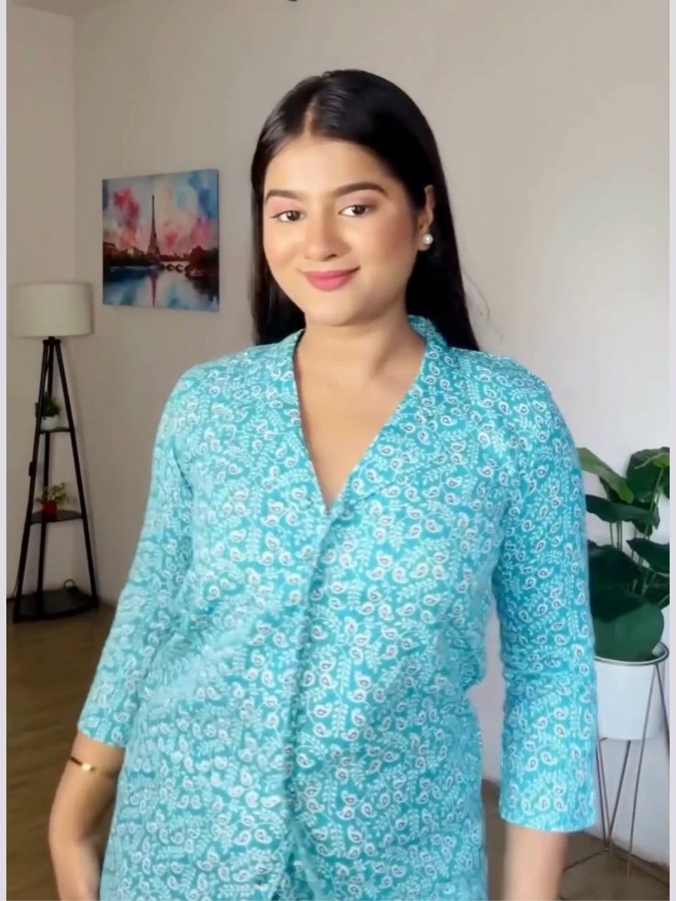 A Petals in blue Co-ord Set