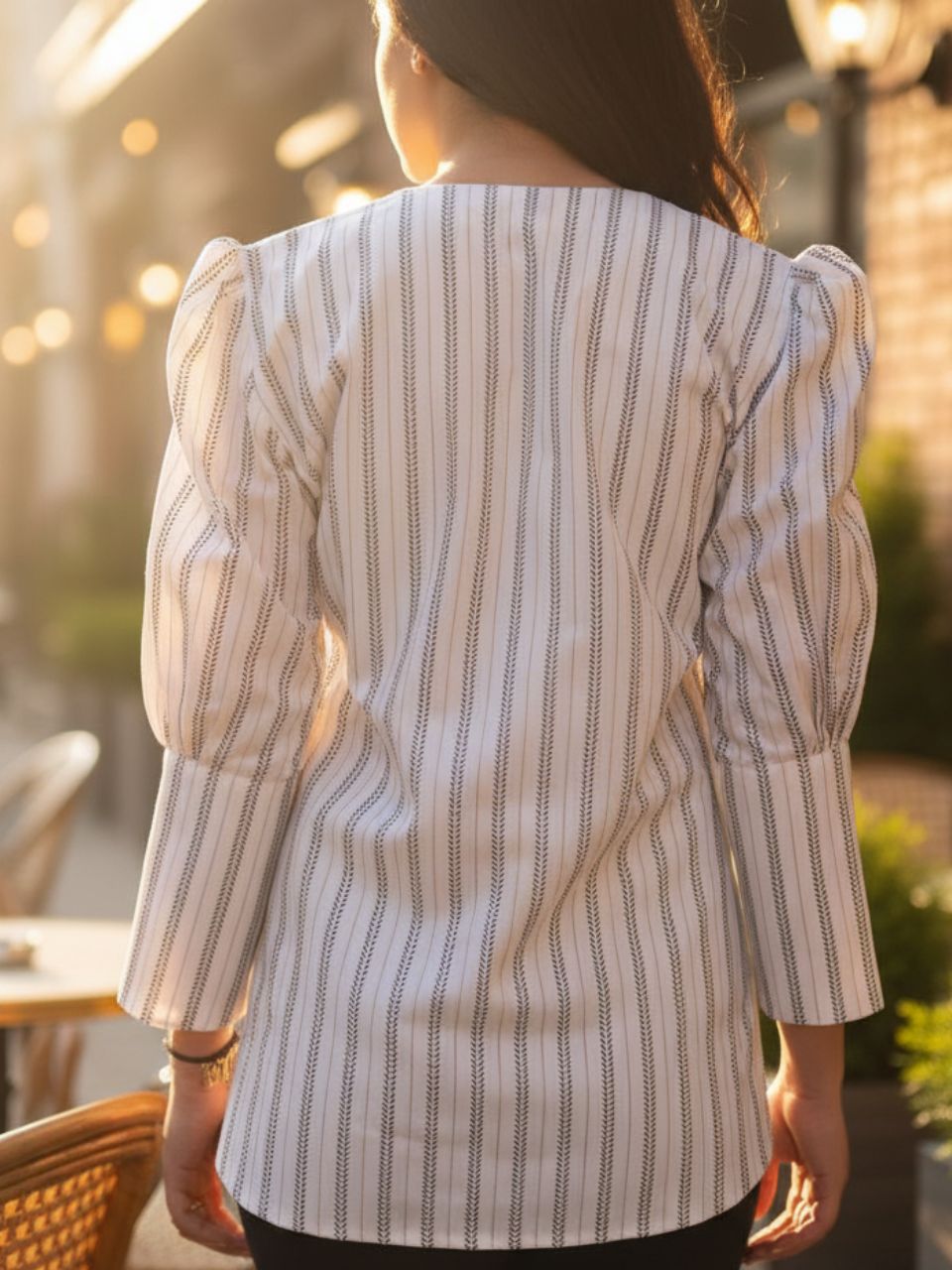 Rhythm Black And White Shirt, cotton shirt, black and white shirts, bow shirts, indo-western shirts, modern ethnic shirts, office wear shirts