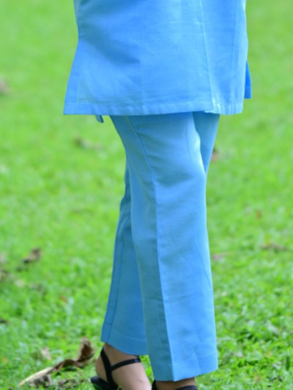 Ocean Blue A Linen Bottom Wear, linen pant,  blue pajamas