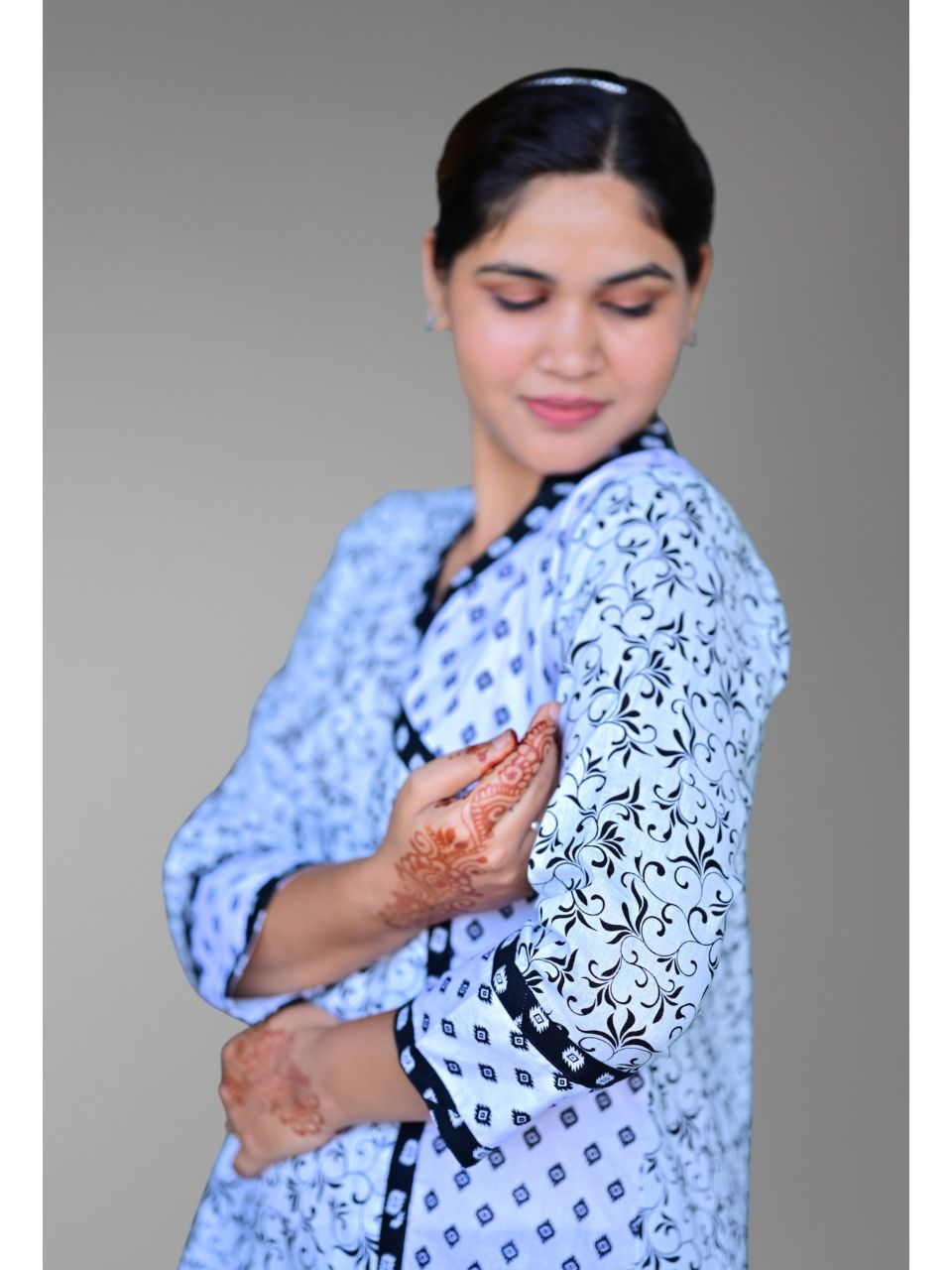 Black & White Harmony Set, cotton co ord set, black & white co-ord set, daily wear sets, printed set
