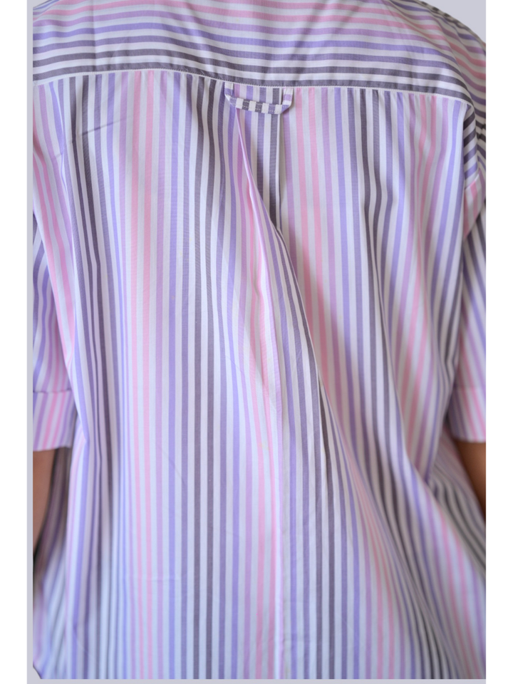 Purple Blush Stripes Shirt, Purple and pink color, stripes shirt, yarn cotton shirt, office wear shirt, formal shirt
