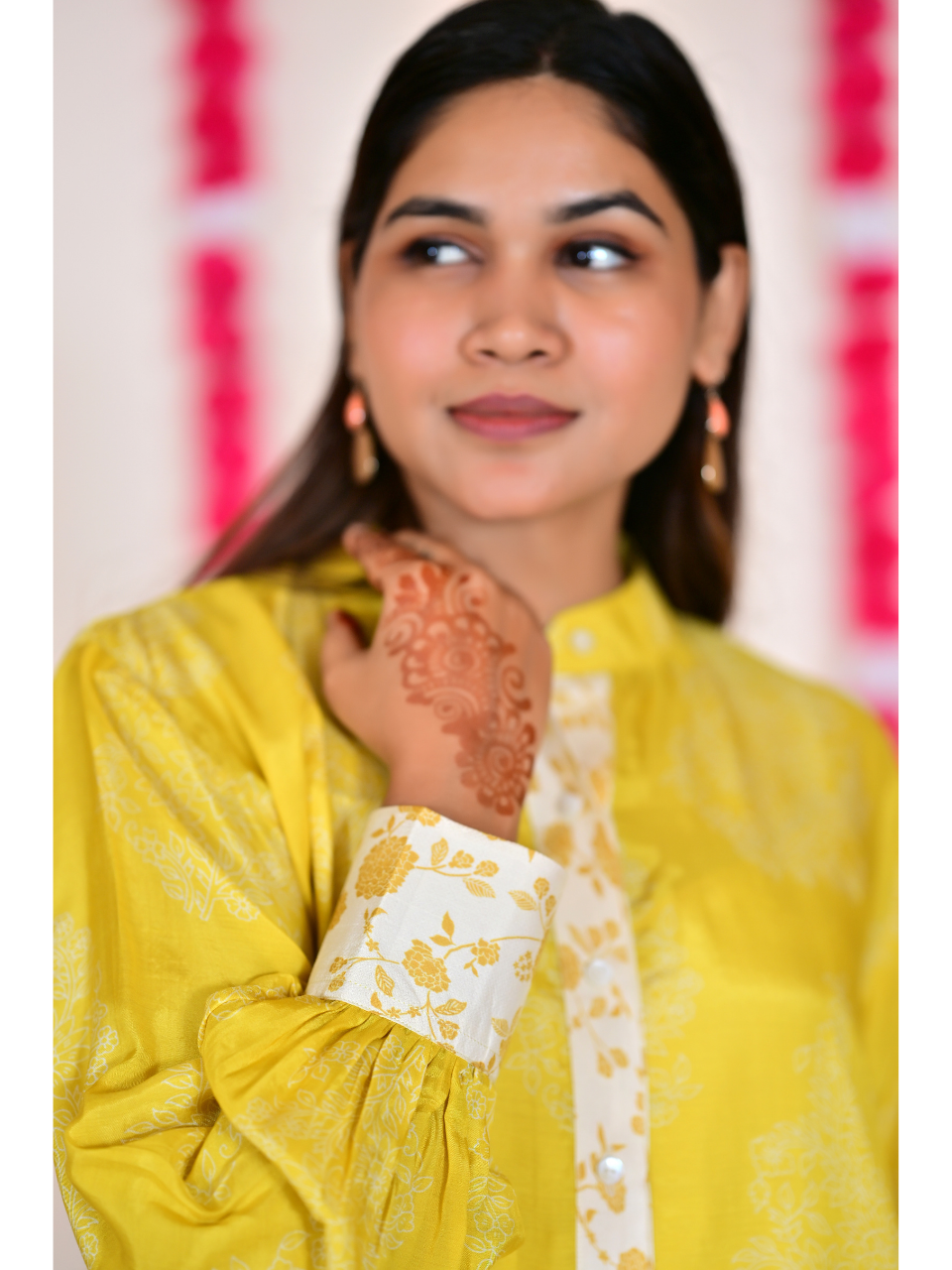 Yellow Muslin Meadow Shirt, muslin fabric shirt, printed shirts, indowestern shirts, modern ethnic shirts, office wear shits
