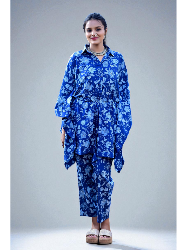 Blue Breeze – Cotton Kaftan Set, cotton co ord set, blue co-ord set, kaftan sets
