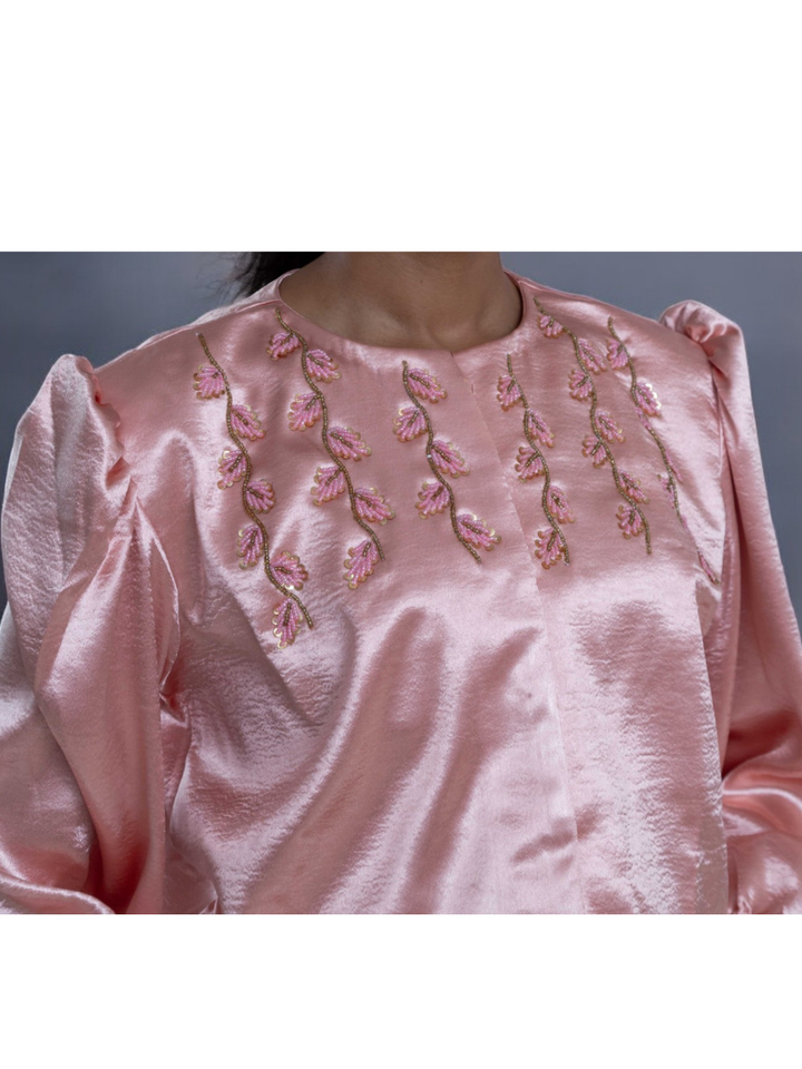 Blush satin Radiance Set, satin co ord set, pink co ord set, party wear co ord, Pongal sale, Lohri sale
