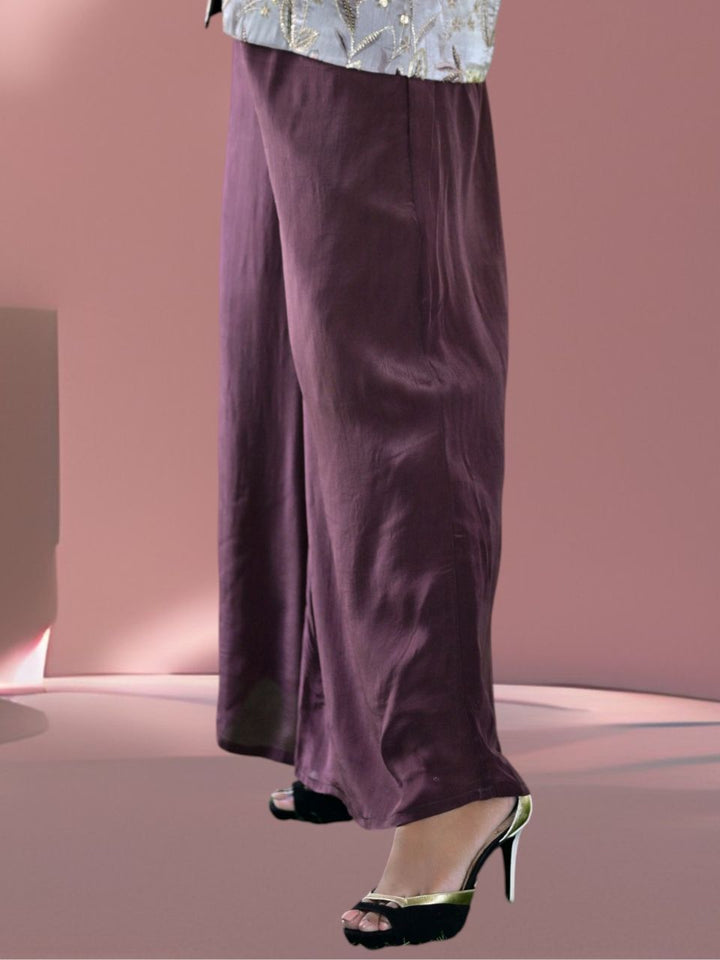  Brown Bahaar Pant, chanderi pant, brown bottoms, partywear bottoms
