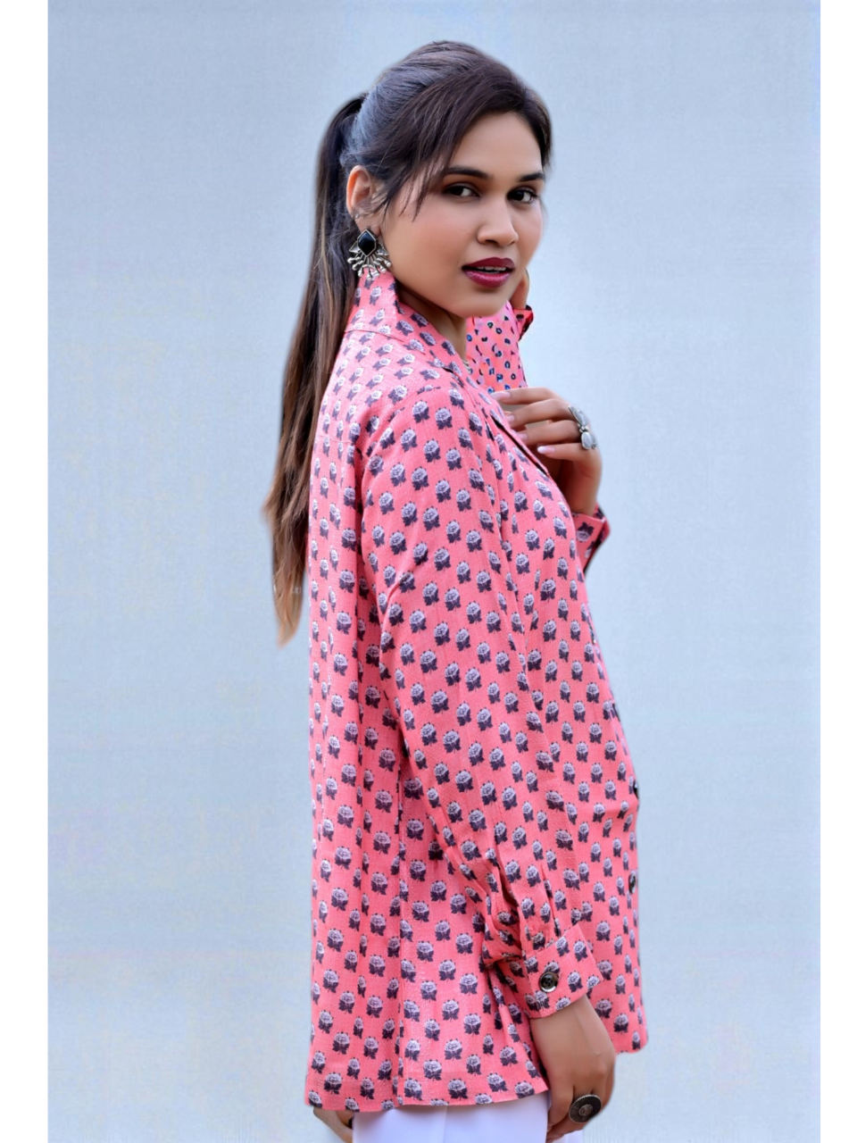 Petal Flow Pink shirt, cotton shirt, pink shirts, stylish shirts