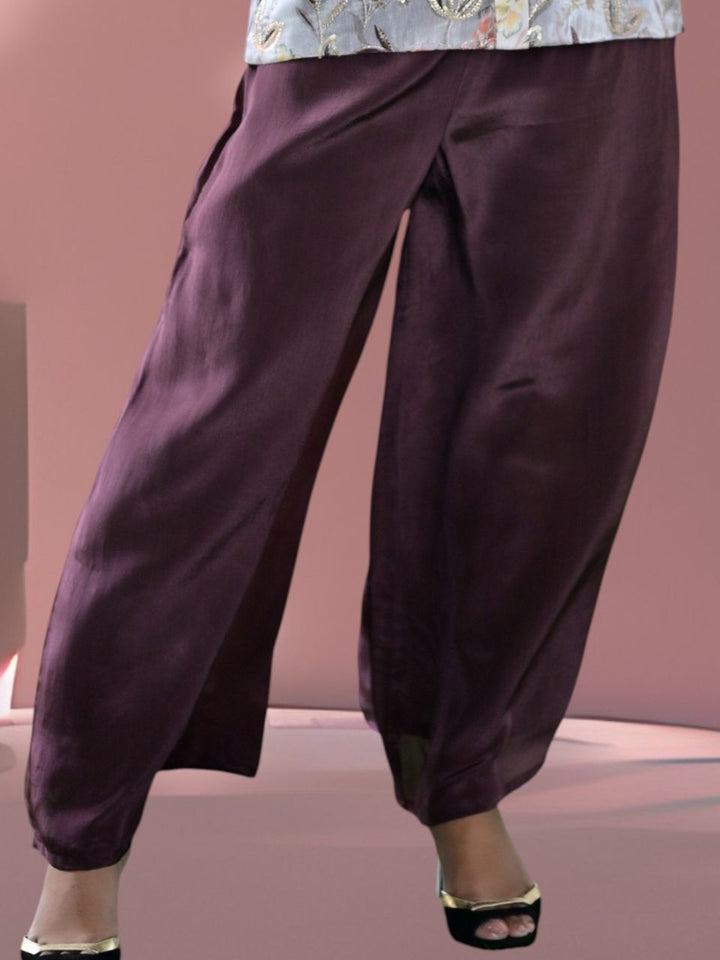  Brown Bahaar Pant, chanderi pant, brown bottoms, partywear bottoms
