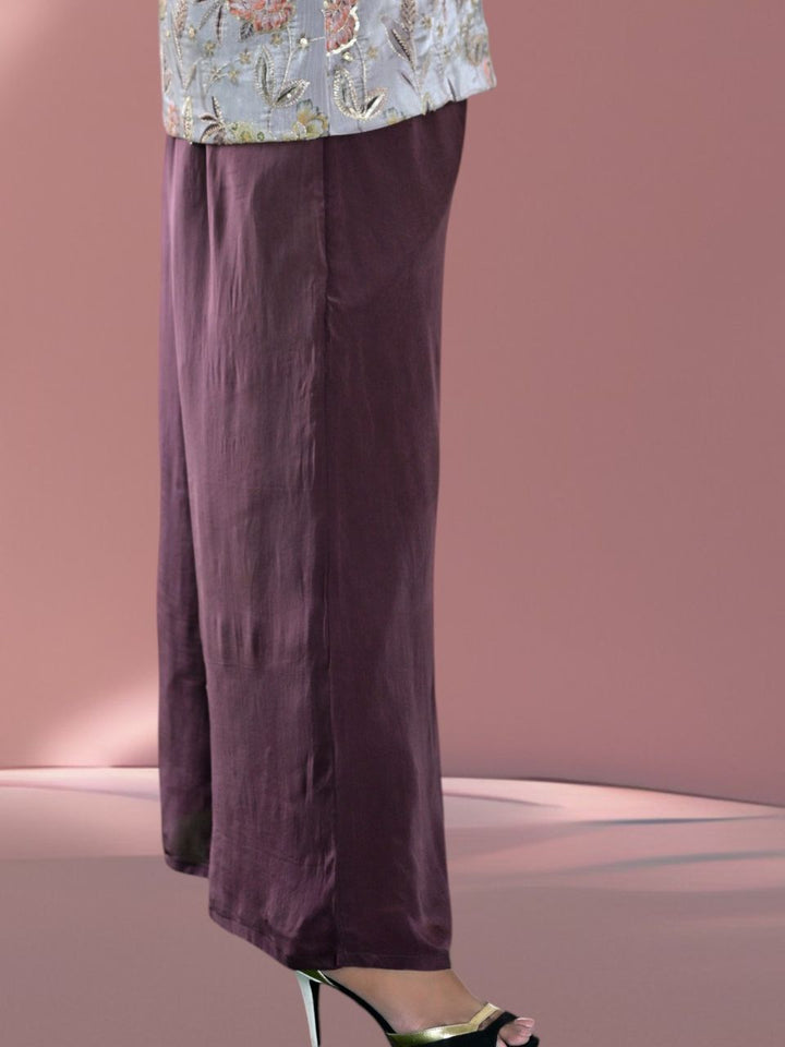  Brown Bahaar Pant, chanderi pant, brown bottoms, partywear bottoms
