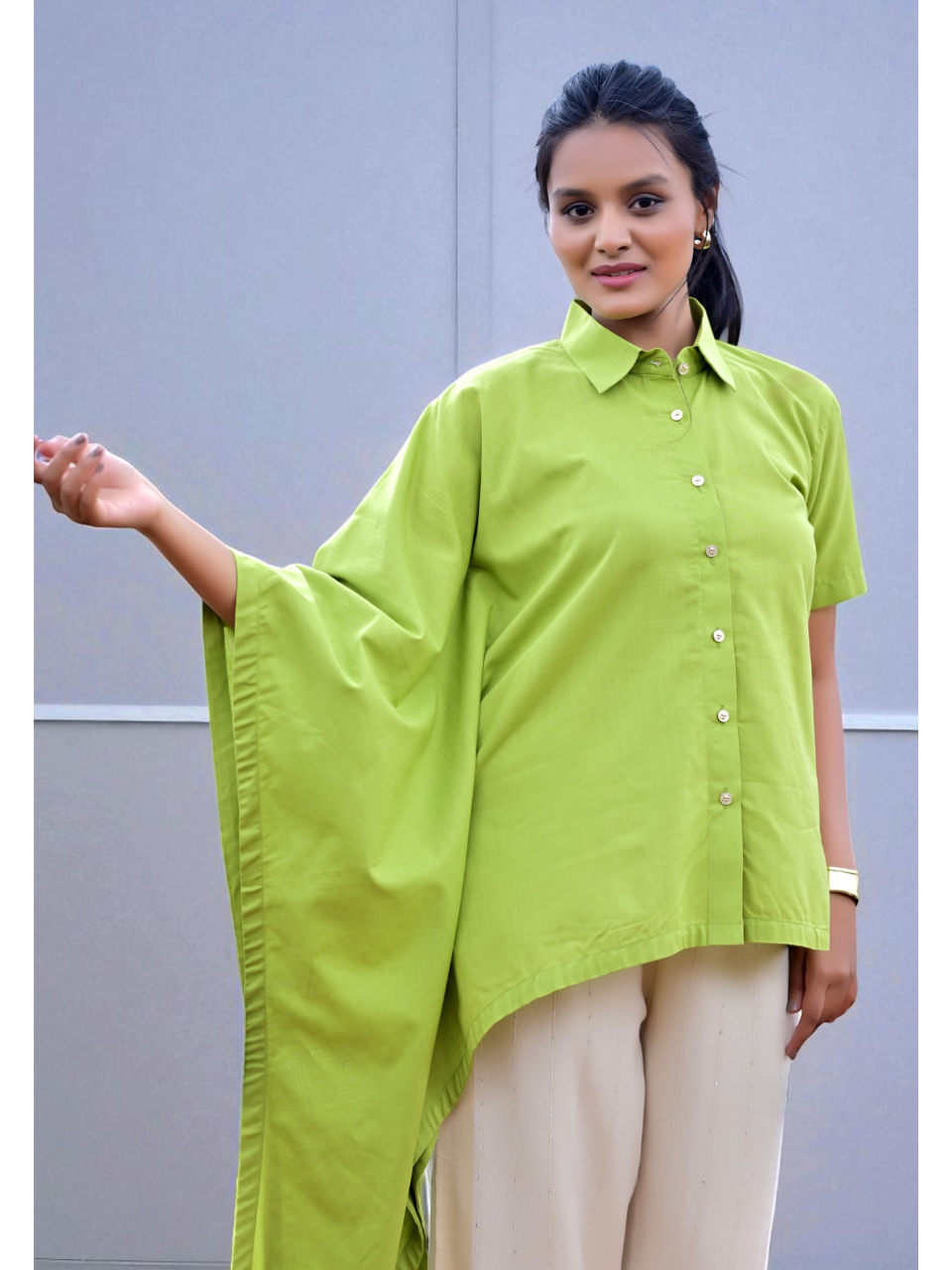 Green Drift – Comfort in Pure Cotton, cotton shirt, green shirts, stylish shirts