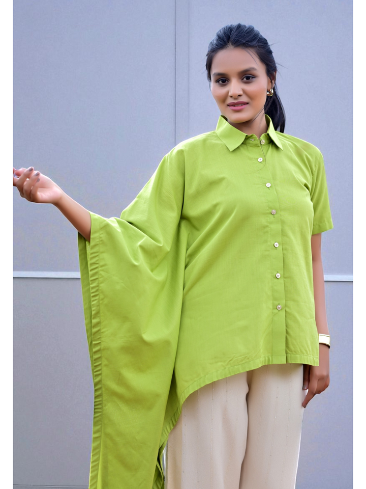 Green Drift – Comfort in Pure Cotton, cotton shirt, green shirts, stylish shirts