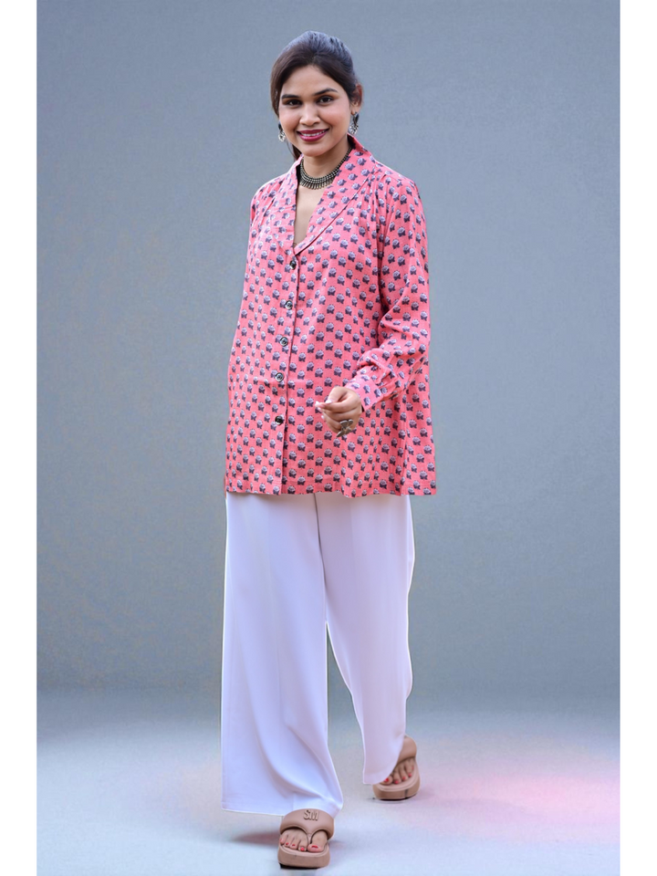 Petal Flow Pink shirt, cotton shirt, pink shirts, stylish shirts