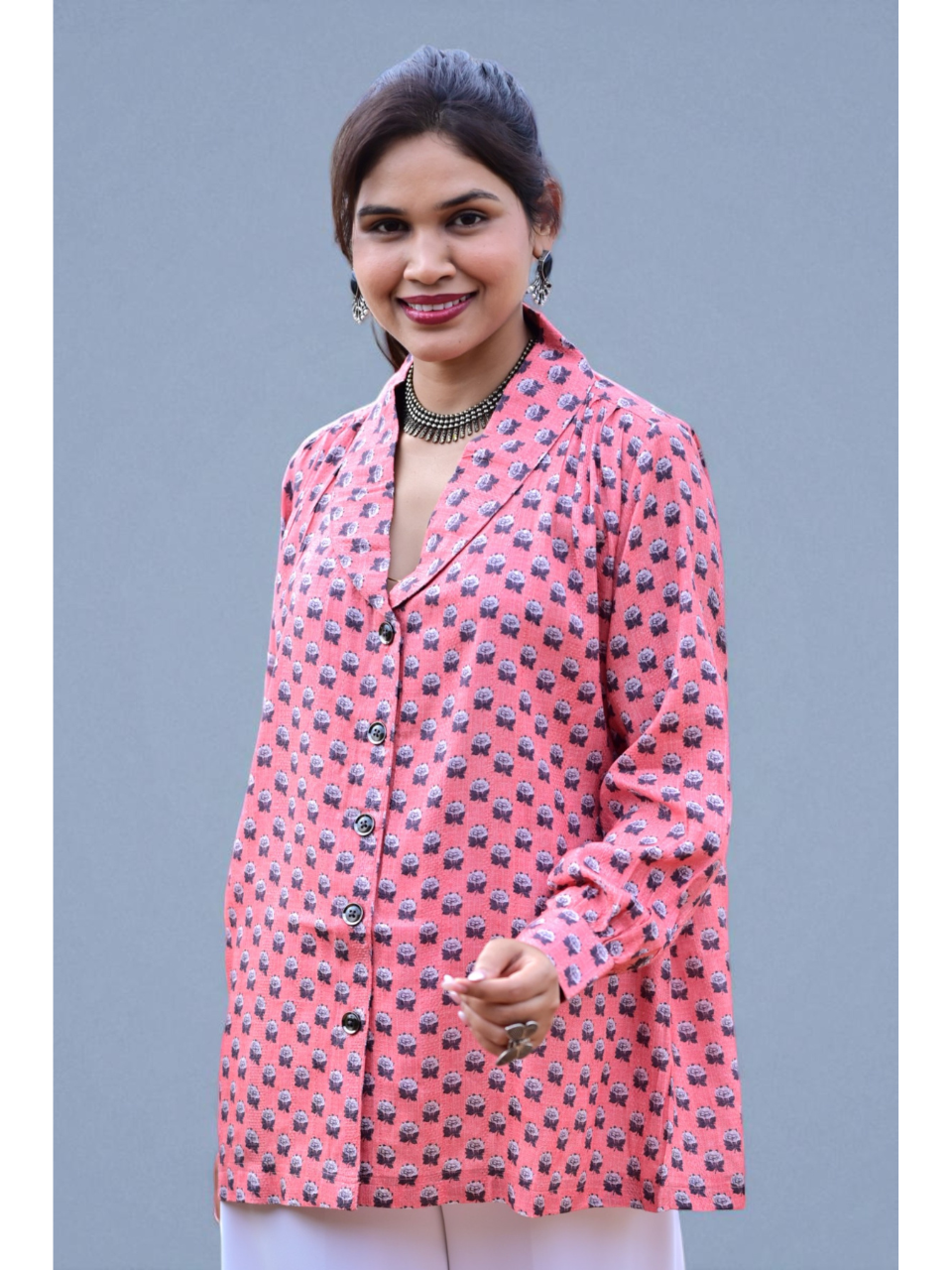 Petal Flow Pink shirt, cotton shirt, pink shirts, stylish shirts
