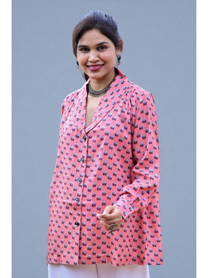 Petal Flow Pink shirt, cotton shirt, pink shirts, stylish shirts
