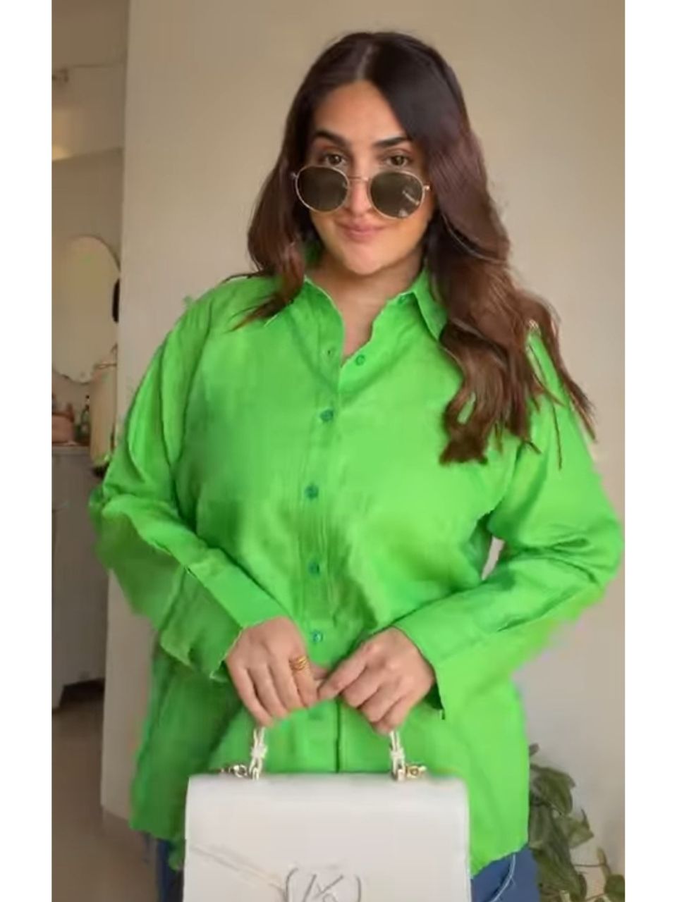 Green Pure Linen Shirt