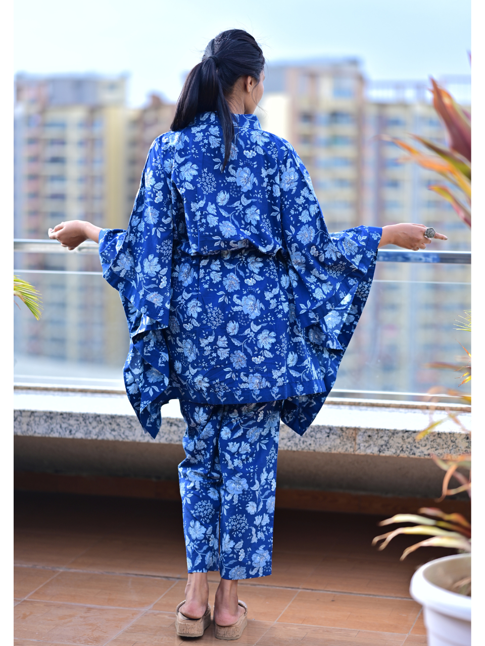 Blue Breeze – Cotton Kaftan Set, cotton co ord set, blue co-ord set, kaftan sets
