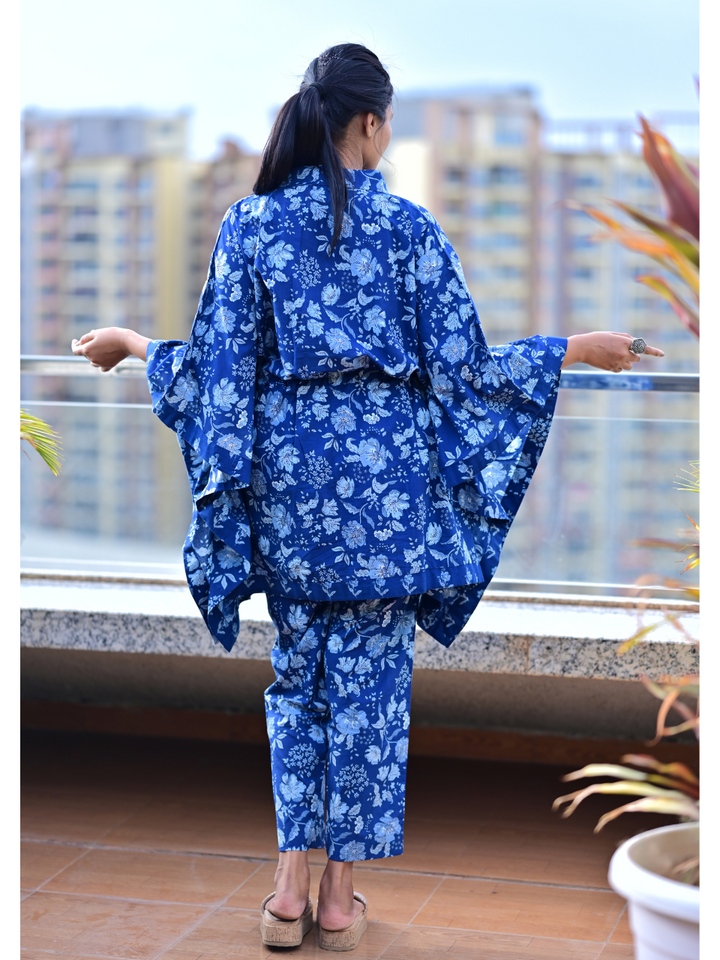 Blue Breeze – Cotton Kaftan Set, cotton co ord set, blue co-ord set, kaftan sets
