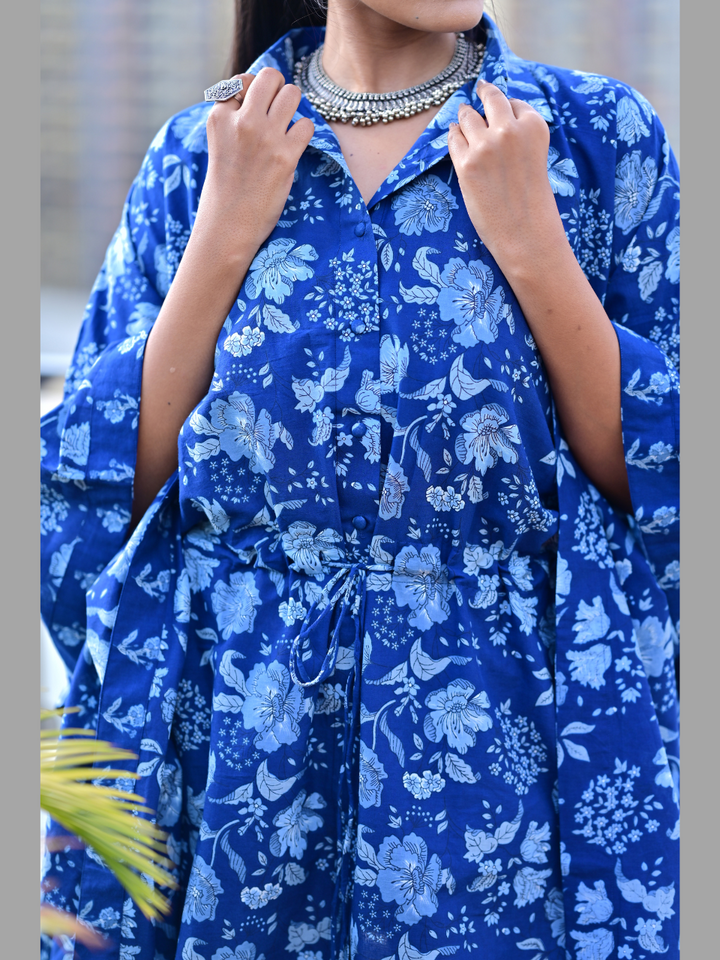 Blue Breeze – Cotton Kaftan Set, cotton co ord set, blue co-ord set, kaftan sets
