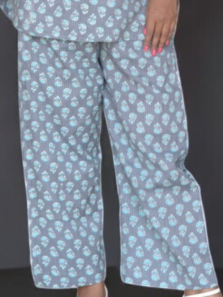 Blue-Ray A Bottom Wear, kantha cotton pant, daily wear bottoms, printed pajamas
