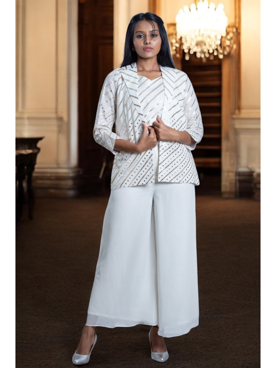 Chanderi Embroidered Top, chanderi top for women, crop top, white top, partywear top, Pongal sale, Lohri sale

