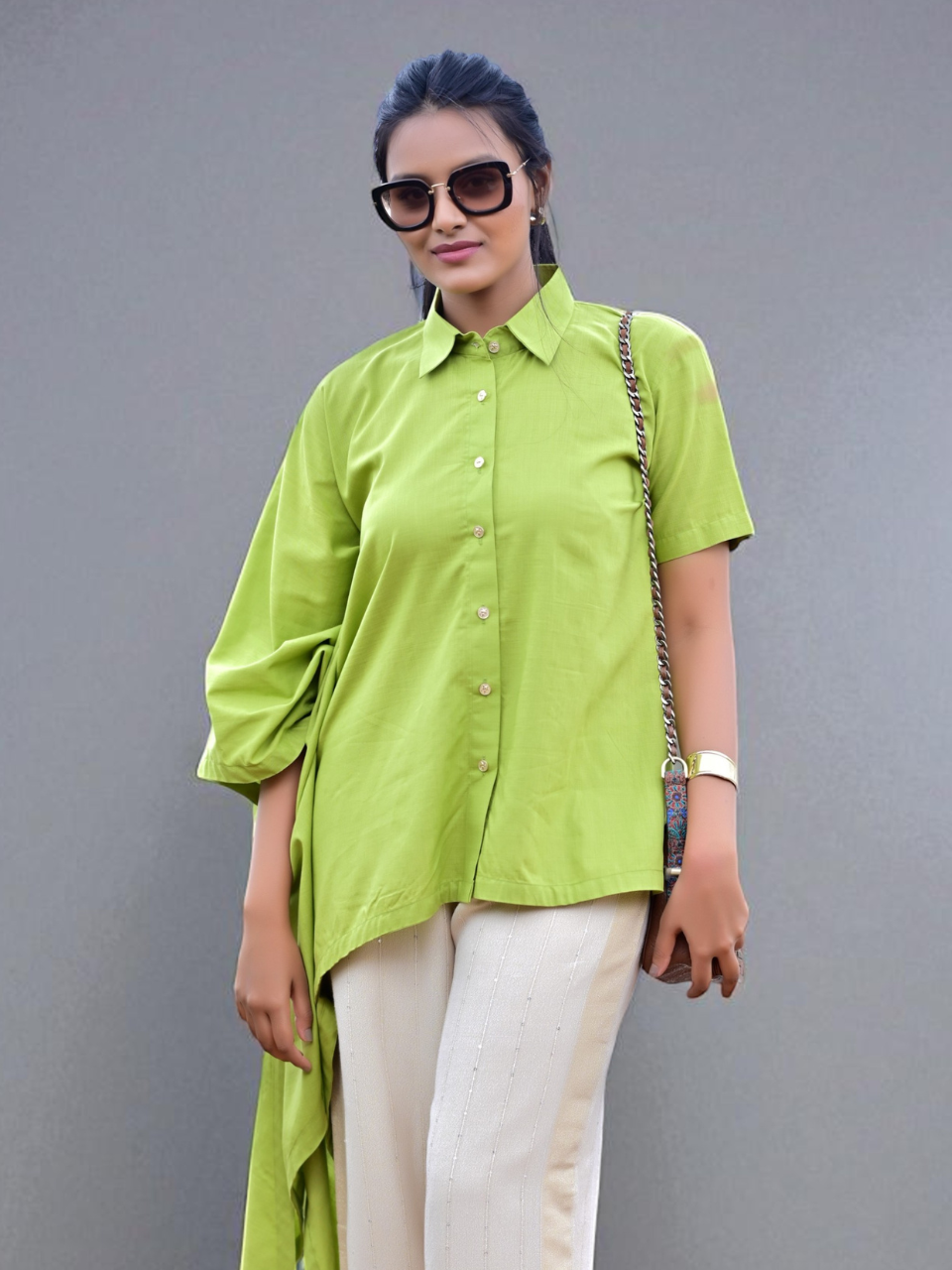 Green Drift – Comfort in Pure Cotton, cotton shirt, green shirts, stylish shirts