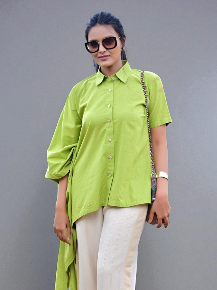 Green Drift – Comfort in Pure Cotton, cotton shirt, green shirts, stylish shirts