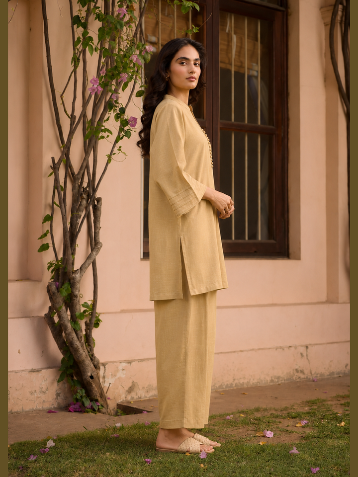 Beige Relaxed Cord Set