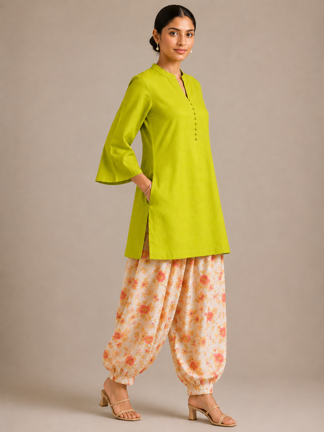 Lime Bloom Floral Co-ord Set