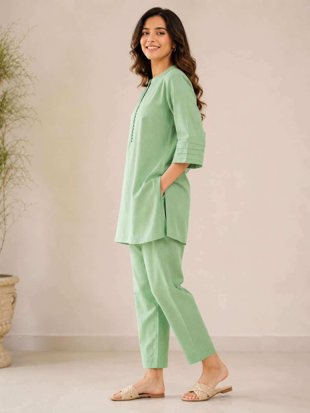 Dark Mint Green Relaxed Cord set