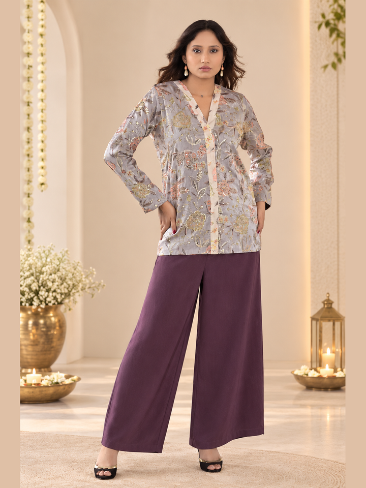 Embroidered Bahaar Set