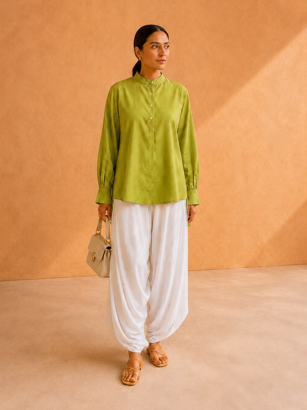 Lime Ease Cotton Viscose Shirt