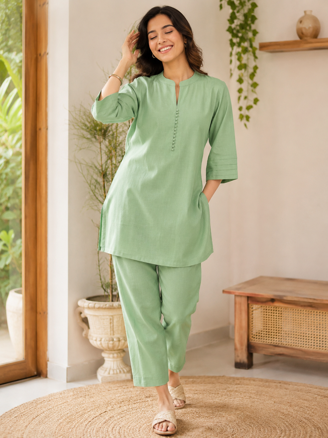 Dark Mint Green Relaxed Cord set