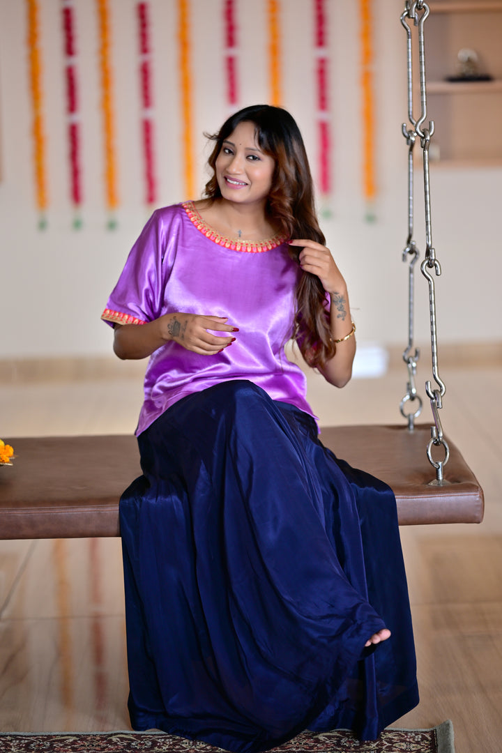 pink blue rajkumari ensemble