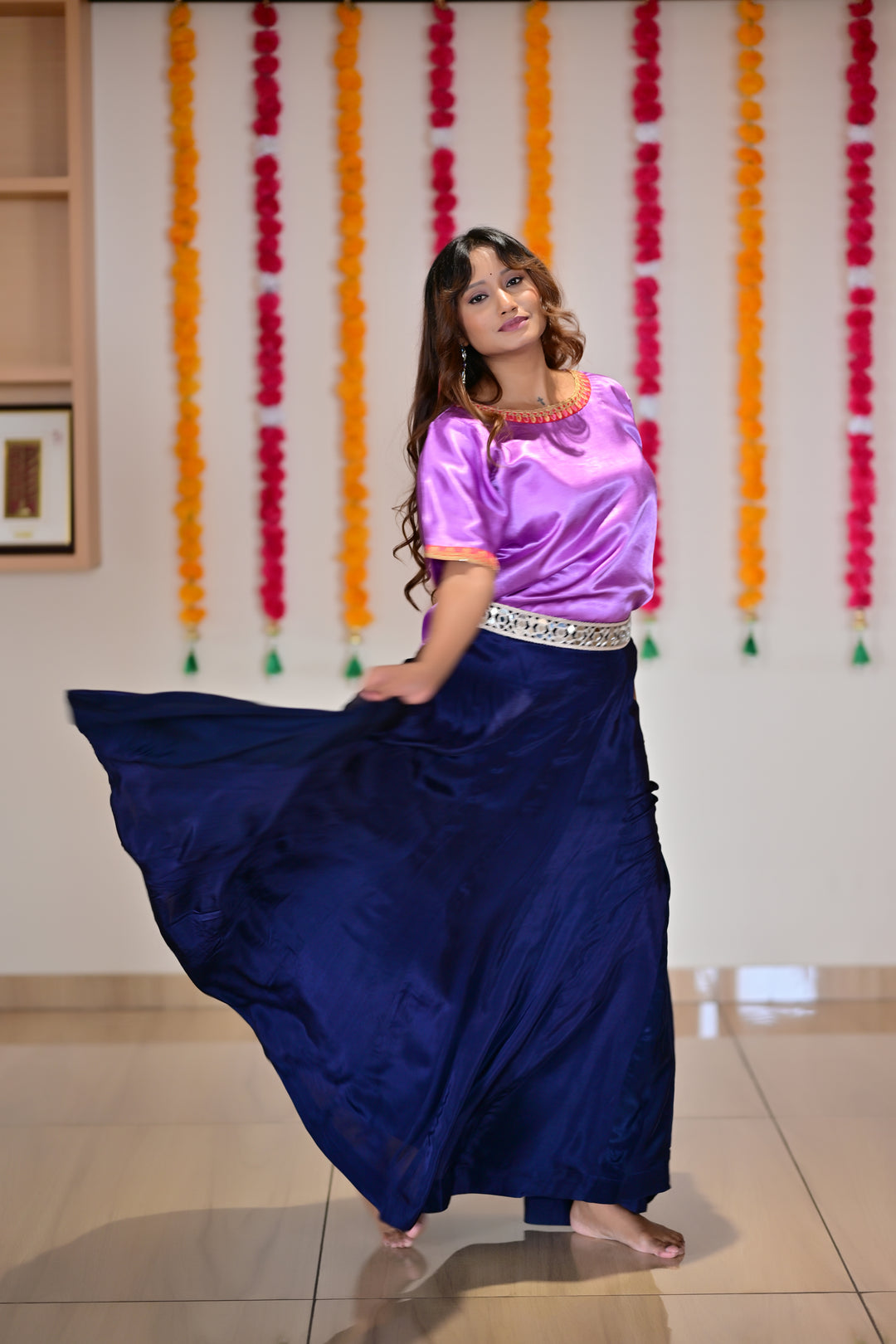 pink blue rajkumari ensemble