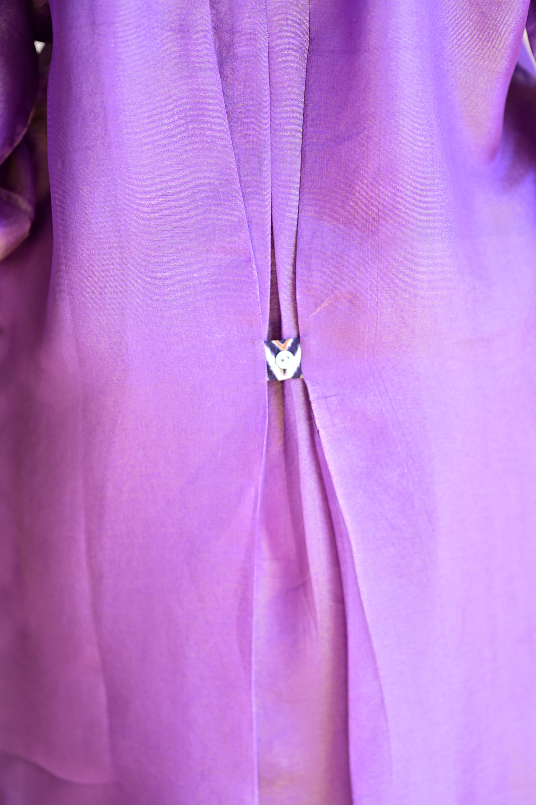 lavender gold tissue silk shirt kurta