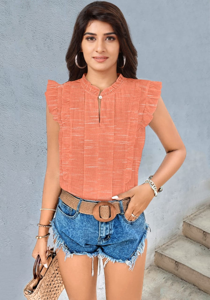 ladies tops, tops for women, women tops, ladies t shirts and tops, womens tops, blue tops women, crop tops for women, down shoulder top, women crop top, women in brick rust tops, crop top online, crop top, short tops, slub cotton top,  party wear tops on jeans