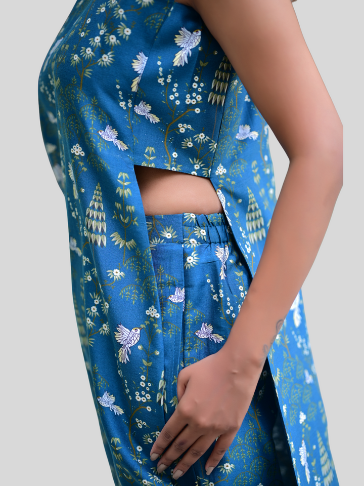 Serene Blue Linen Set, two piece outfits for women, co ord sets women, coord set women, ladies co ord sets, co ord sets women, coords women, coord set for women, co ord, kurta co ord sets, ethnic co ords, ethnic co ord set women, co ord dress set, co ord sets for summer, co ord set women's party, co ord set women ethic, co ord sets women ethnic, Linen co ord set, Blue co cord set